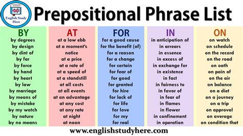 prepositional phrases .